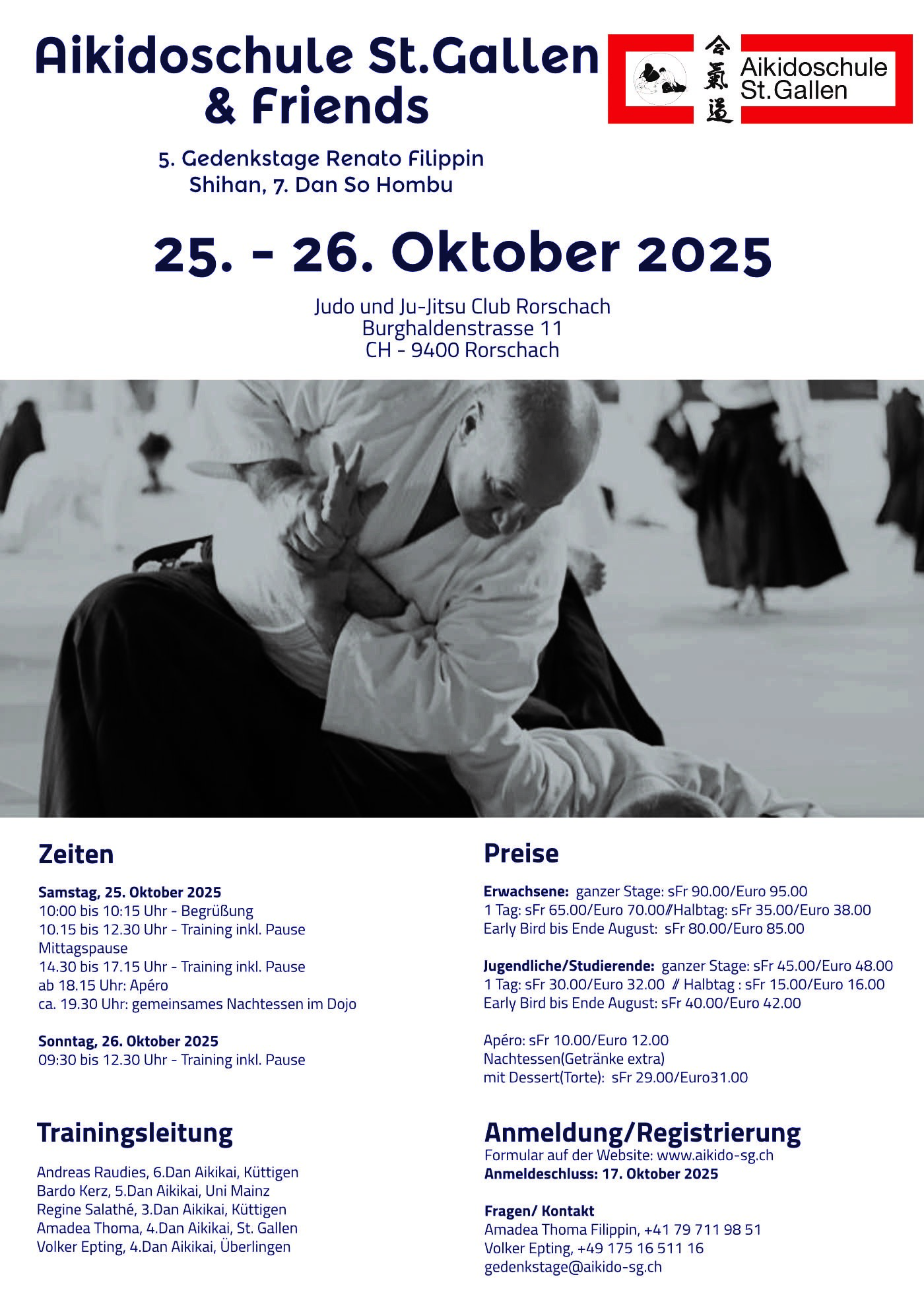 Flyer Aikidoschule SG friends 2025